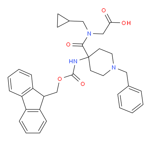 2-{1-[1-benzyl-4-({[(9H-fluoren-9-yl)methoxy]carbonyl}amino)piperidin-4-yl]-N-(cyclopropylmethyl)formamido}acetic acid