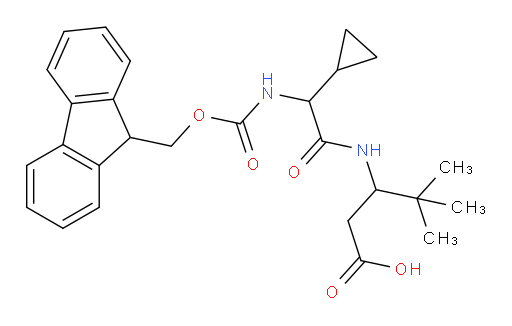 3-[2-cyclopropyl-2-({[(9H-fluoren-9-yl)methoxy]carbonyl}amino)acetamido]-4,4-dimethylpentanoic acid