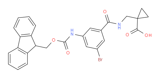 1-({[3-bromo-5-({[(9H-fluoren-9-yl)methoxy]carbonyl}amino)phenyl]formamido}methyl)cyclopropane-1-carboxylic acid