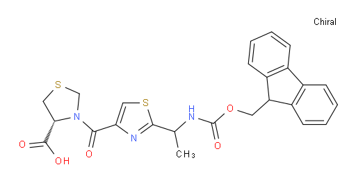 (4R)-3-{2-[1-({[(9H-fluoren-9-yl)methoxy]carbonyl}amino)ethyl]-1,3-thiazole-4-carbonyl}-1,3-thiazolidine-4-carboxylic acid