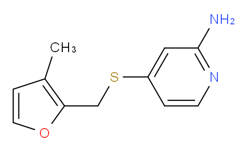 4-{[(3-methylfuran-2-yl)methyl]sulfanyl}pyridin-2-amine