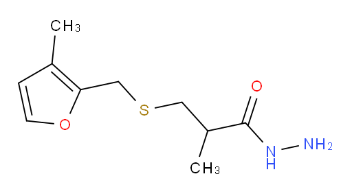 2-methyl-3-{[(3-methylfuran-2-yl)methyl]sulfanyl}propanehydrazide