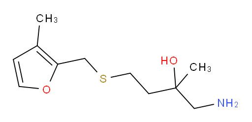 1-amino-2-methyl-4-{[(3-methylfuran-2-yl)methyl]sulfanyl}butan-2-ol