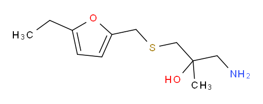 1-amino-3-{[(5-ethylfuran-2-yl)methyl]sulfanyl}-2-methylpropan-2-ol