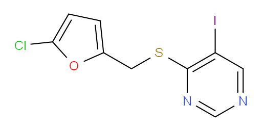 4-{[(5-chlorofuran-2-yl)methyl]sulfanyl}-5-iodopyrimidine