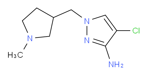 4-chloro-1-[(1-methylpyrrolidin-3-yl)methyl]-1H-pyrazol-3-amine