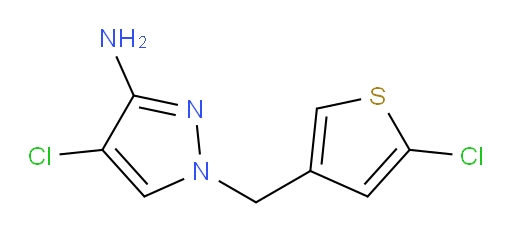 4-chloro-1-[(5-chlorothiophen-3-yl)methyl]-1H-pyrazol-3-amine