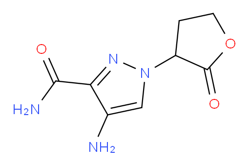 4-amino-1-(2-oxooxolan-3-yl)-1H-pyrazole-3-carboxamide