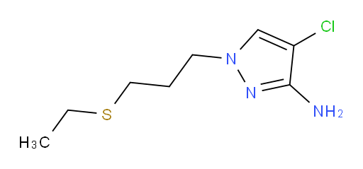 4-chloro-1-[3-(ethylsulfanyl)propyl]-1H-pyrazol-3-amine