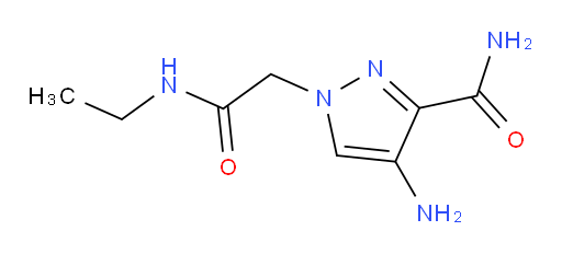 4-amino-1-[(ethylcarbamoyl)methyl]-1H-pyrazole-3-carboxamide