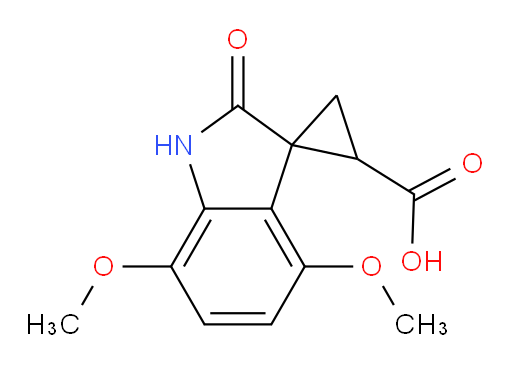 4',7'-dimethoxy-2'-oxo-1',2'-dihydrospiro[cyclopropane-1,3'-indole]-2-carboxylic acid