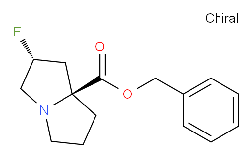 (2R,7aS)-benzyl 2-fluorohexahydro-1H-pyrrolizine-7a-carboxylate