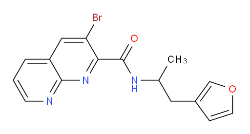 3-bromo-N-(1-(furan-3-yl)propan-2-yl)-1,8-naphthyridine-2-carboxamide