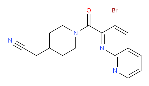 2-(1-(3-bromo-1,8-naphthyridine-2-carbonyl)piperidin-4-yl)acetonitrile