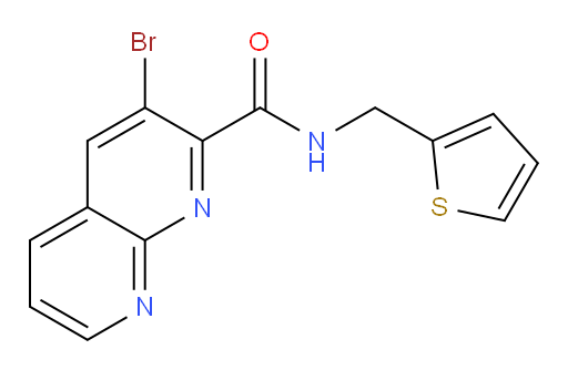 3-bromo-N-(thiophen-2-ylmethyl)-1,8-naphthyridine-2-carboxamide