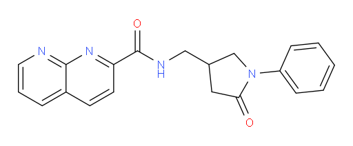 N-((5-oxo-1-phenylpyrrolidin-3-yl)methyl)-1,8-naphthyridine-2-carboxamide