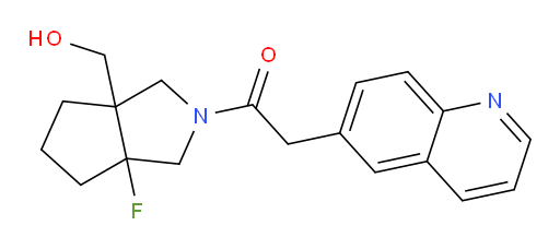 1-(3a-fluoro-6a-(hydroxymethyl)hexahydrocyclopenta[c]pyrrol-2(1H)-yl)-2-(quinolin-6-yl)ethanone