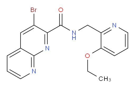 3-bromo-N-((3-ethoxypyridin-2-yl)methyl)-1,8-naphthyridine-2-carboxamide