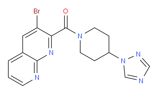 (4-(1H-1,2,4-triazol-1-yl)piperidin-1-yl)(3-bromo-1,8-naphthyridin-2-yl)methanone