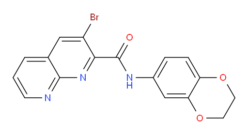 3-bromo-N-(2,3-dihydrobenzo[b][1,4]dioxin-6-yl)-1,8-naphthyridine-2-carboxamide
