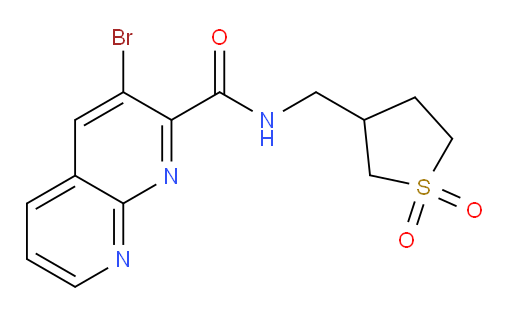 3-bromo-N-((1,1-dioxidotetrahydrothiophen-3-yl)methyl)-1,8-naphthyridine-2-carboxamide