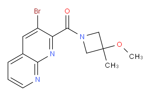(3-bromo-1,8-naphthyridin-2-yl)(3-methoxy-3-methylazetidin-1-yl)methanone