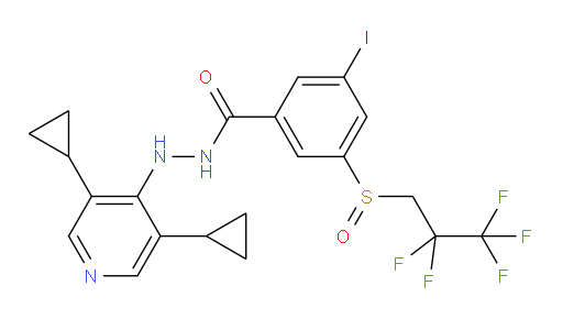 N'-(3,5-dicyclopropylpyridin-4-yl)-3-iodo-5-((2,2,3,3,3-pentafluoropropyl)sulfinyl)benzohydrazide