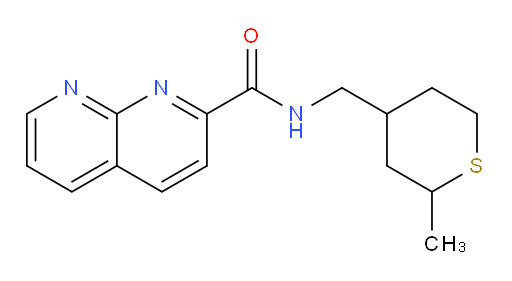 N-((2-methyltetrahydro-2H-thiopyran-4-yl)methyl)-1,8-naphthyridine-2-carboxamide