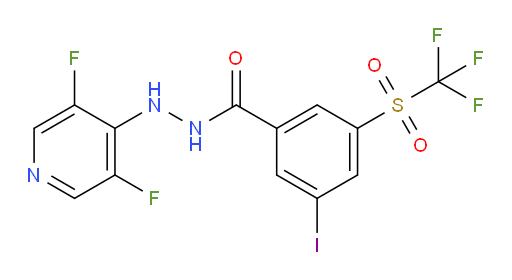 N'-(3,5-difluoropyridin-4-yl)-3-iodo-5-((trifluoromethyl)sulfonyl)benzohydrazide
