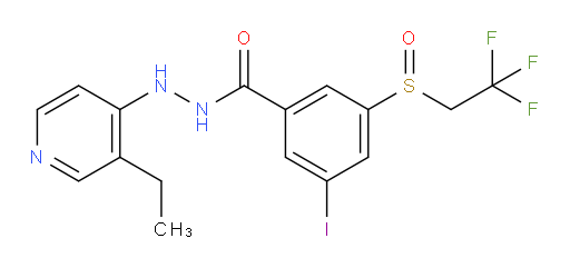 N'-(3-ethylpyridin-4-yl)-3-iodo-5-((2,2,2-trifluoroethyl)sulfinyl)benzohydrazide