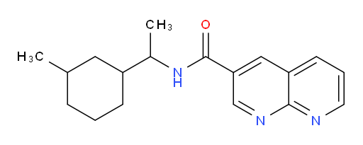 N-(1-(3-methylcyclohexyl)ethyl)-1,8-naphthyridine-3-carboxamide
