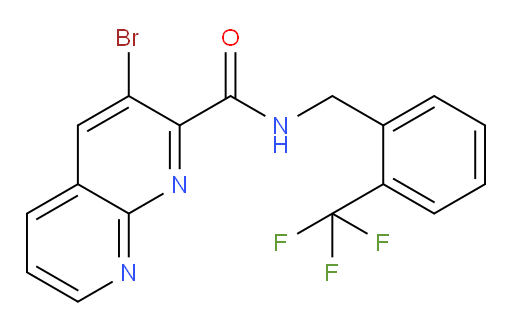 3-bromo-N-(2-(trifluoromethyl)benzyl)-1,8-naphthyridine-2-carboxamide