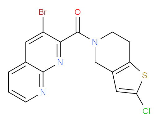 (3-bromo-1,8-naphthyridin-2-yl)(2-chloro-6,7-dihydrothieno[3,2-c]pyridin-5(4H)-yl)methanone