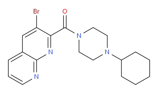 (3-bromo-1,8-naphthyridin-2-yl)(4-cyclohexylpiperazin-1-yl)methanone