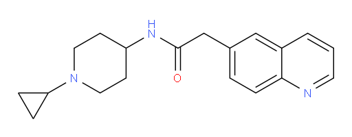 N-(1-cyclopropylpiperidin-4-yl)-2-(quinolin-6-yl)acetamide