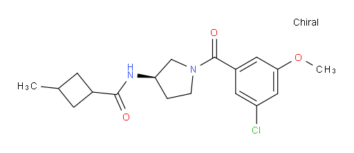 (R)-N-(1-(3-chloro-5-methoxybenzoyl)pyrrolidin-3-yl)-3-methylcyclobutanecarboxamide