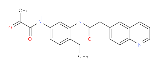 N-(4-ethyl-3-(2-(quinolin-6-yl)acetamido)phenyl)-2-oxopropanamide