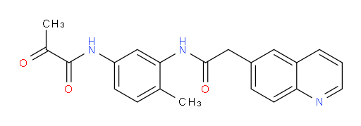 N-(4-methyl-3-(2-(quinolin-6-yl)acetamido)phenyl)-2-oxopropanamide