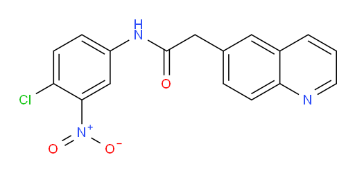 N-(4-chloro-3-nitrophenyl)-2-(quinolin-6-yl)acetamide