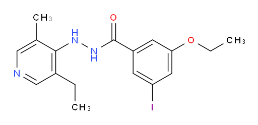 3-ethoxy-N'-(3-ethyl-5-methylpyridin-4-yl)-5-iodobenzohydrazide