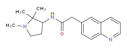 2-(quinolin-6-yl)-N-(1,2,2-trimethylpyrrolidin-3-yl)acetamide