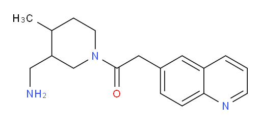 1-(3-(aminomethyl)-4-methylpiperidin-1-yl)-2-(quinolin-6-yl)ethanone
