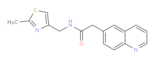 N-((2-methylthiazol-4-yl)methyl)-2-(quinolin-6-yl)acetamide