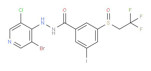 N'-(3-bromo-5-chloropyridin-4-yl)-3-iodo-5-((2,2,2-trifluoroethyl)sulfinyl)benzohydrazide