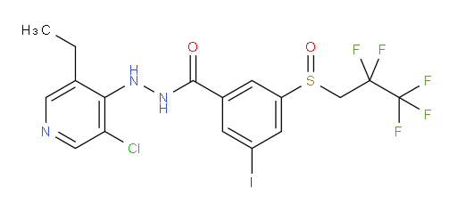 N'-(3-chloro-5-ethylpyridin-4-yl)-3-iodo-5-((2,2,3,3,3-pentafluoropropyl)sulfinyl)benzohydrazide