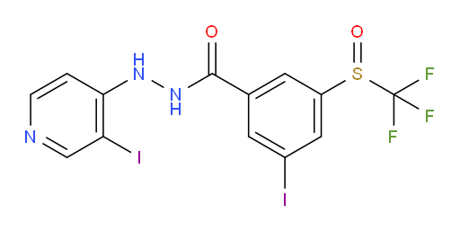 3-iodo-N'-(3-iodopyridin-4-yl)-5-((trifluoromethyl)sulfinyl)benzohydrazide