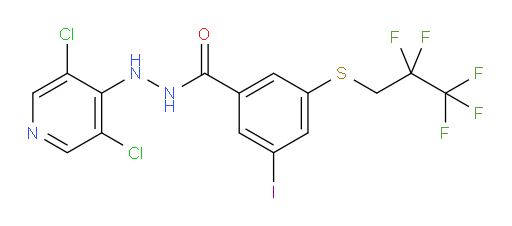 N'-(3,5-dichloropyridin-4-yl)-3-iodo-5-((2,2,3,3,3-pentafluoropropyl)thio)benzohydrazide