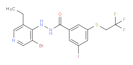 N'-(3-bromo-5-ethylpyridin-4-yl)-3-iodo-5-((2,2,2-trifluoroethyl)thio)benzohydrazide