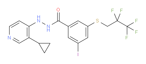 N'-(3-cyclopropylpyridin-4-yl)-3-iodo-5-((2,2,3,3,3-pentafluoropropyl)thio)benzohydrazide