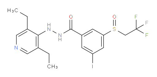 N'-(3,5-diethylpyridin-4-yl)-3-iodo-5-((2,2,2-trifluoroethyl)sulfinyl)benzohydrazide